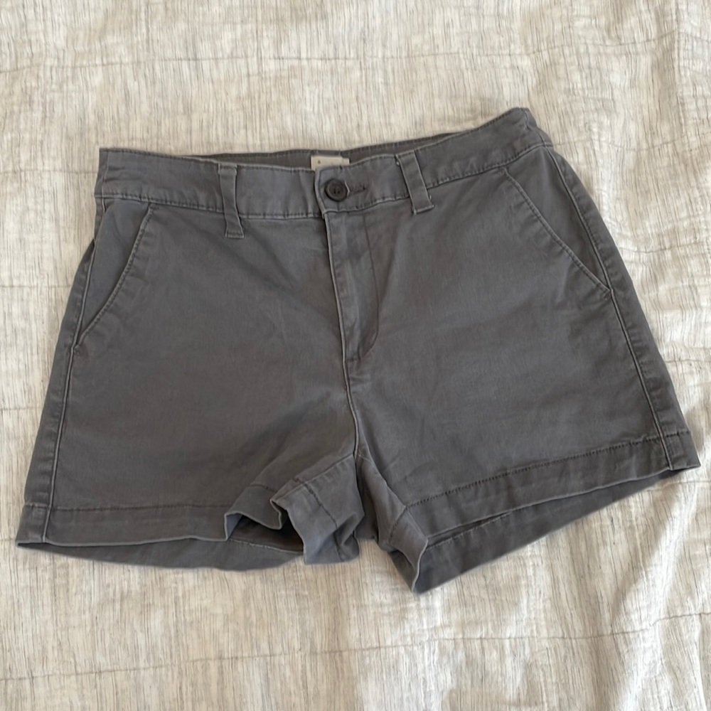 Grey Mid Rise “A New Day” Shorts